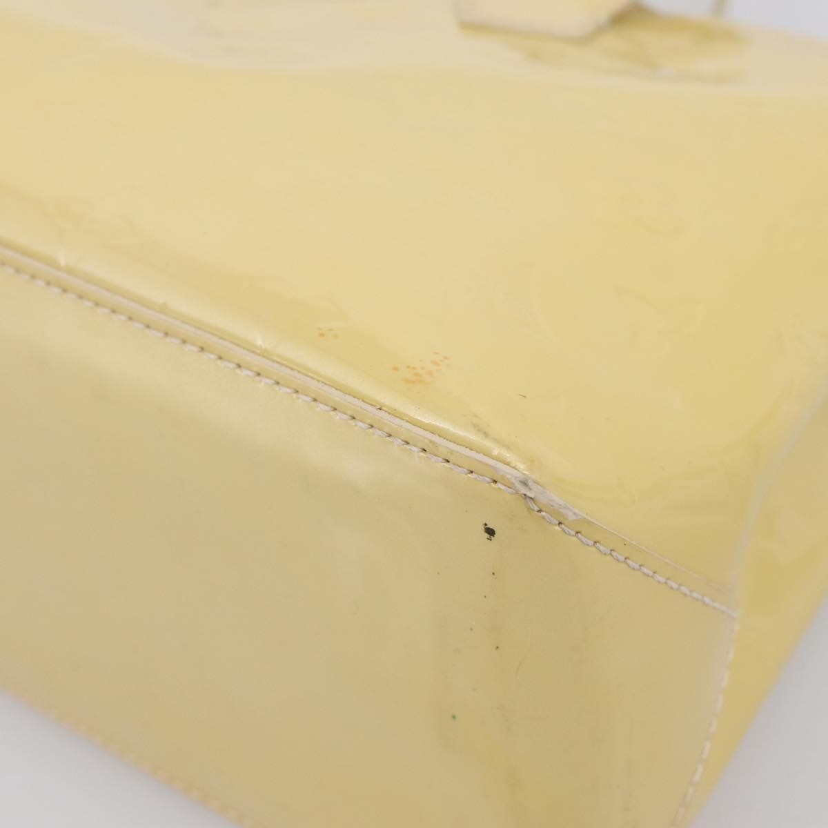 Louis Vuitton Wilshire Monogram Vernis Yellow Patent_Leather Handbag (Pre-Owned)