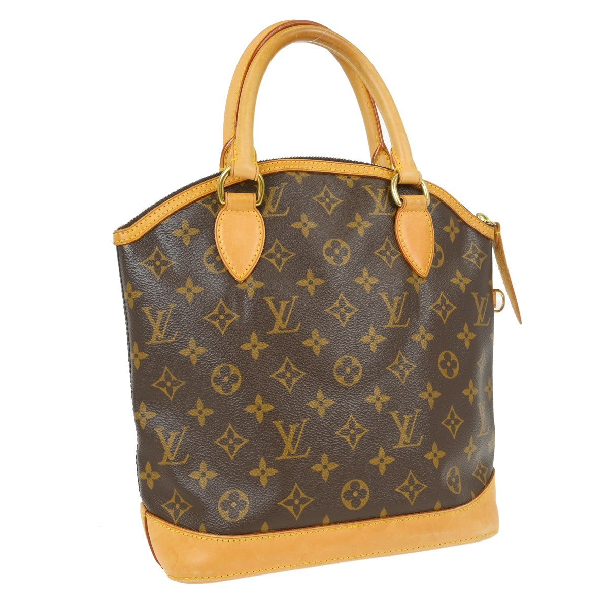 Louis Vuitton Lockit Monogram Canvas Brown Canvas Handbag (Pre-Owned)