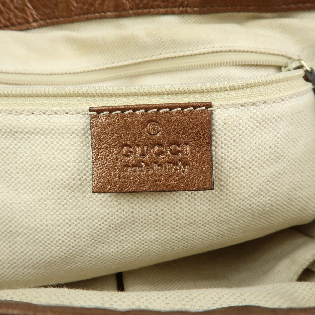Gucci Sukey Top Handle Satchel Leather Brown Leather Handbag (Pre-Owned)