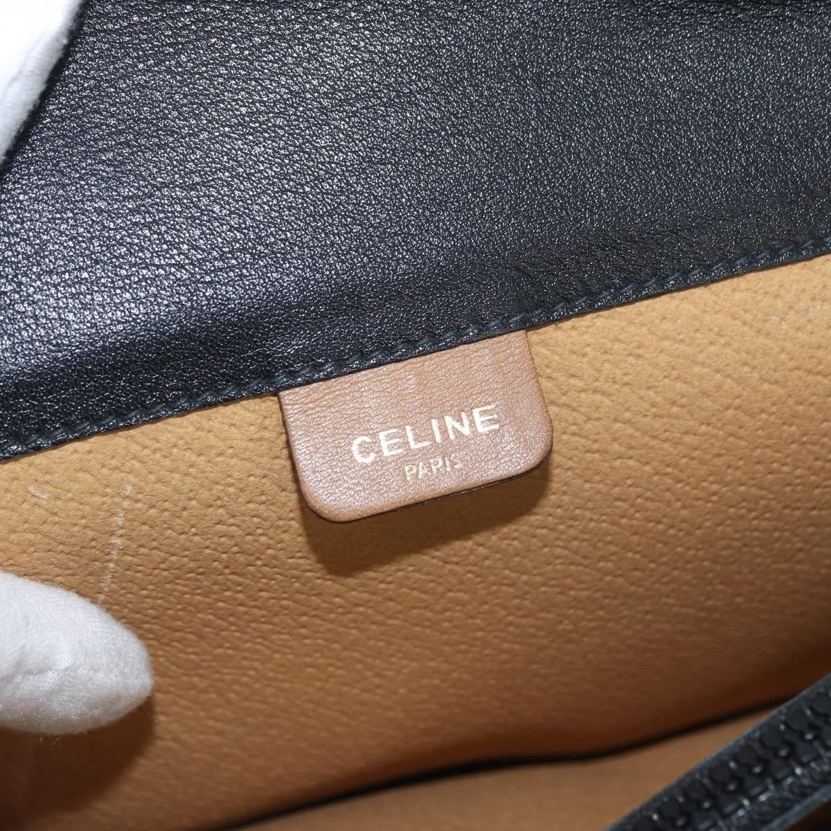 Celine Vintage Leather Black Leather Shoulder Bag Bag (Pre-Owned)