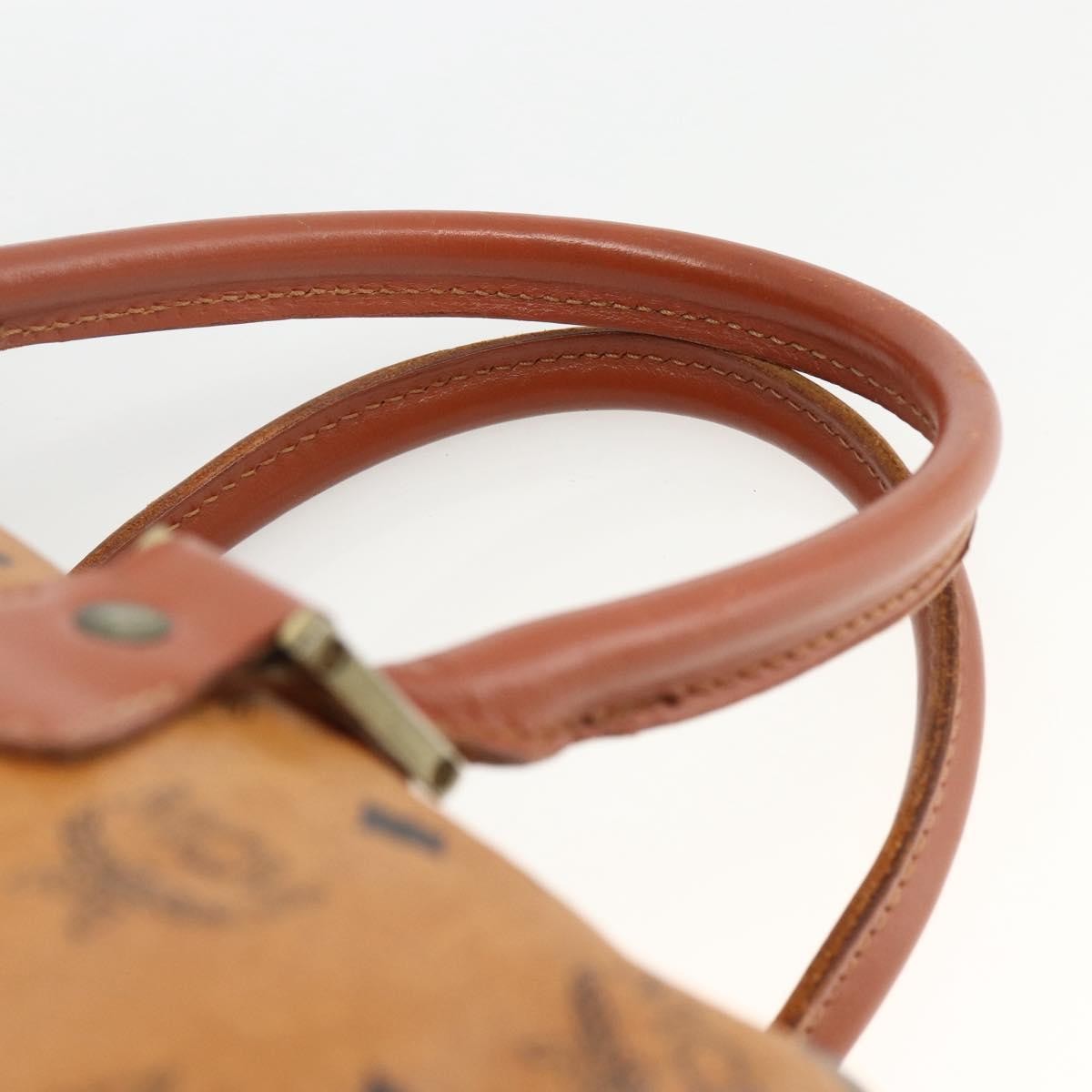 MCM Visetos Logogramme Leather Brown Leather Handbag (Pre-Owned)