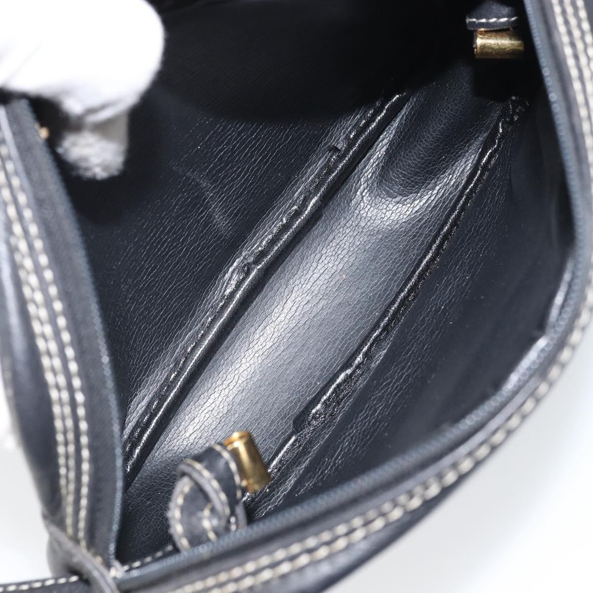 Christian Dior Cd Shoulder Bag Leather Navy Leather Shoulder Bag Bag (Pre-Owned)
