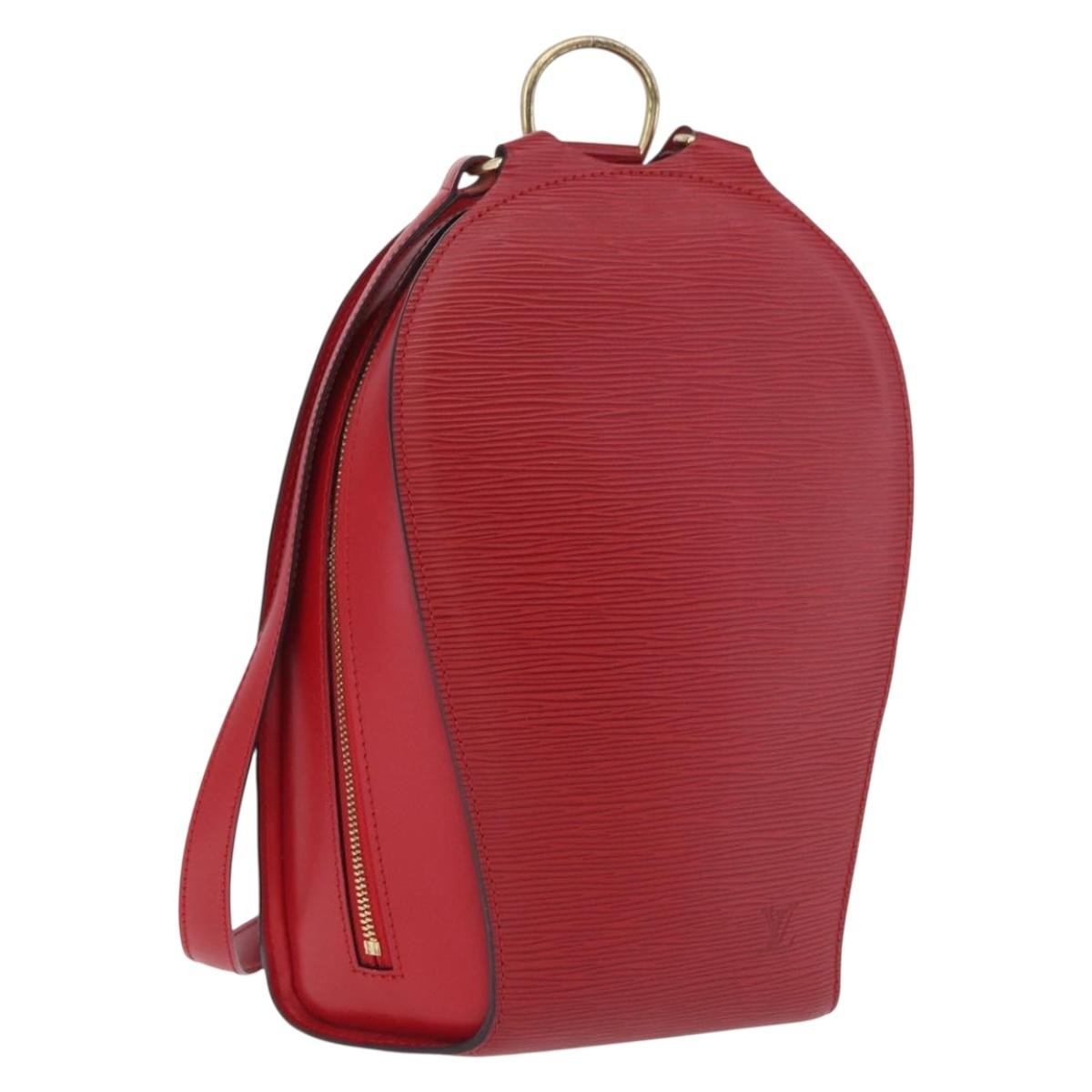 Louis Vuitton Mabillon Epi Leather Red Leather Backpack Bag (Pre-Owned)