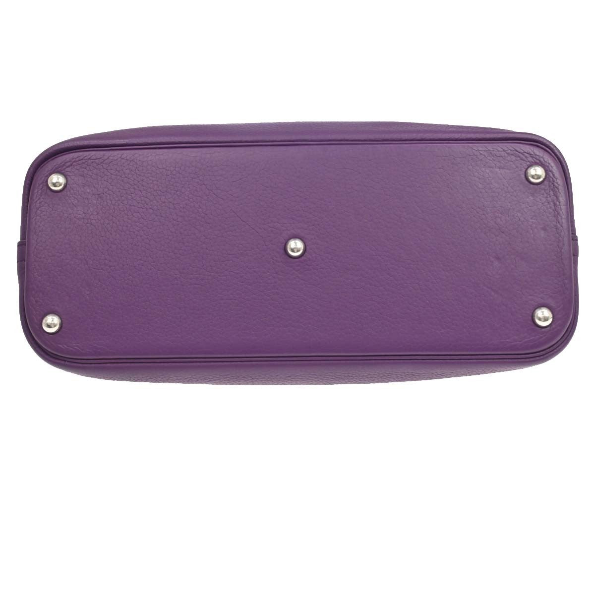Hermes Bolide Taurillon Purple Leather Handbag (Pre-Owned)