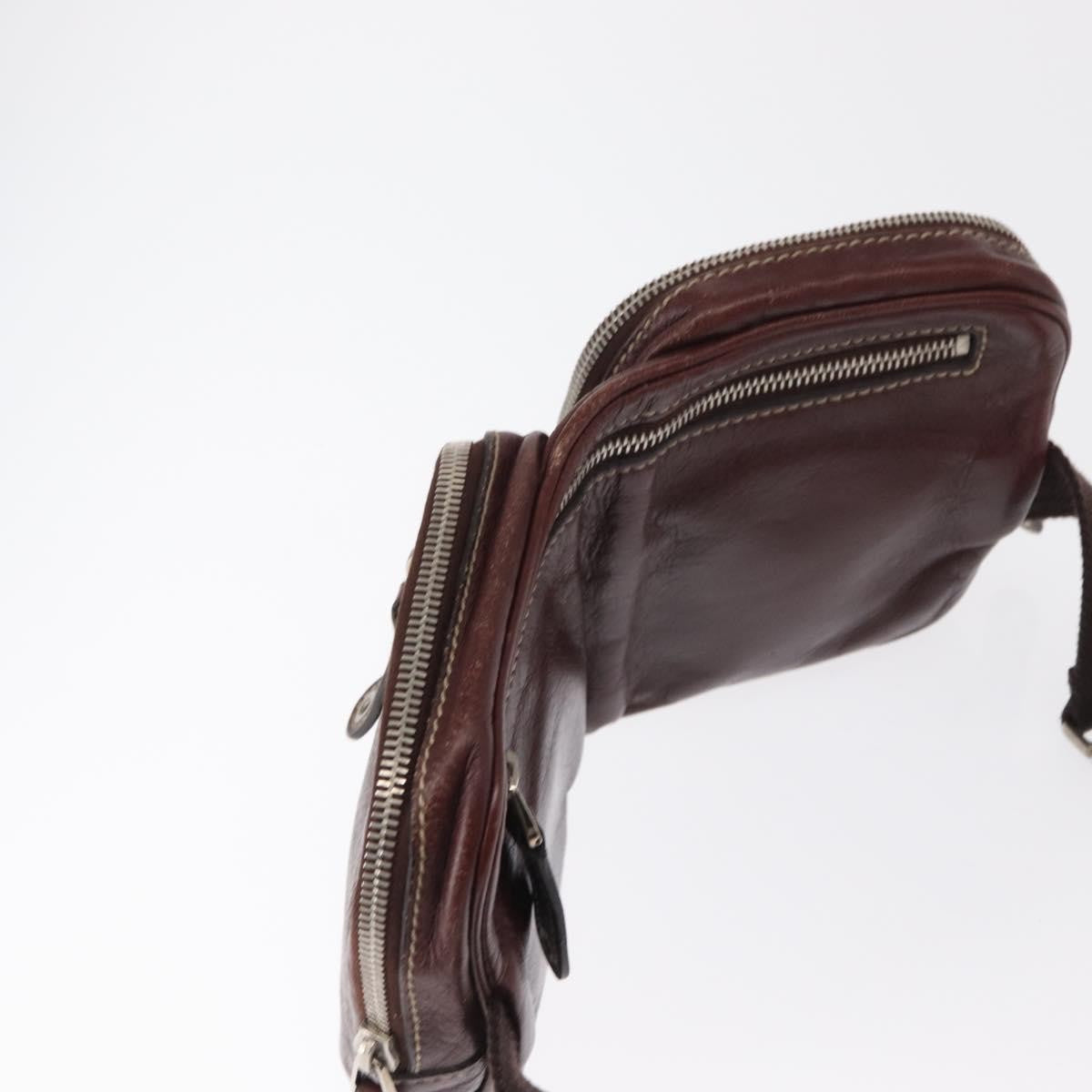 Gucci Belt Leather Burgundy Leather Shoulder Bag Bag (Pre-Owned)