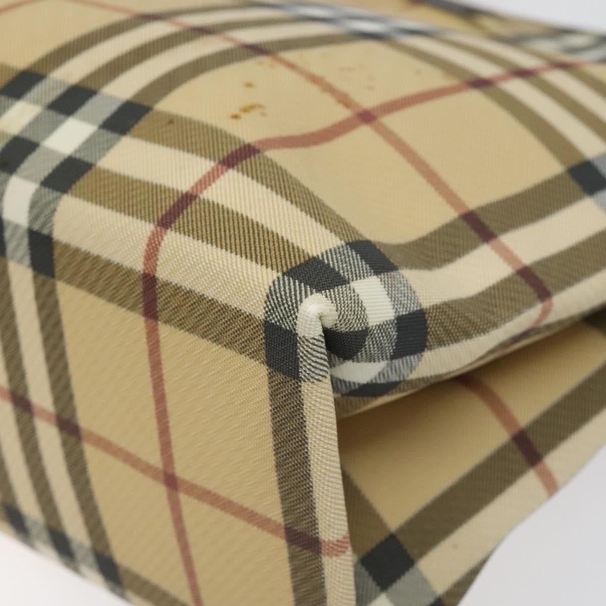 Burberry Nova Check Nova Check Canvas Beige Canvas Handbag (Pre-Owned)