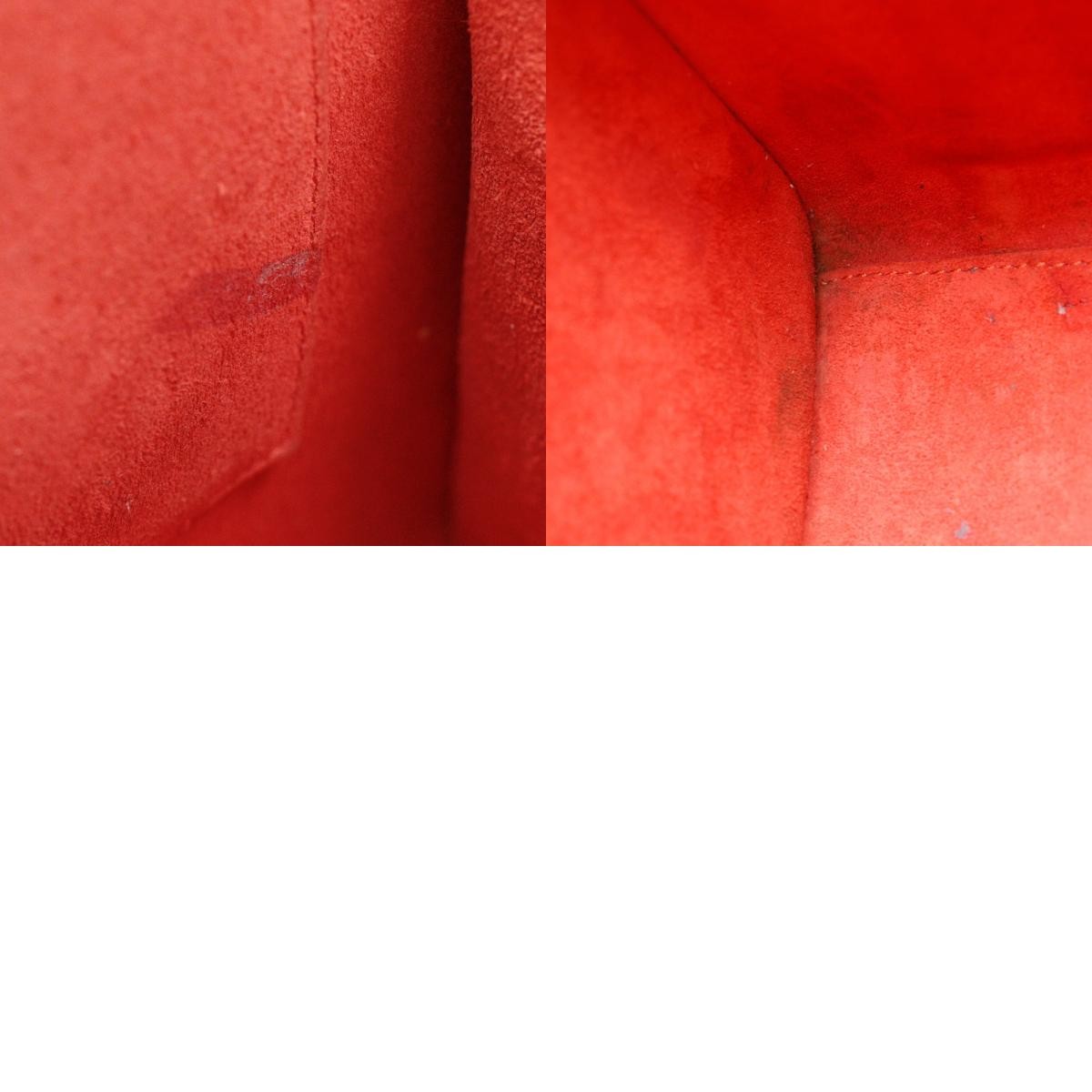 Celine Luggage Grainy Leather Red Calfskin Handbag (Pre-Owned)