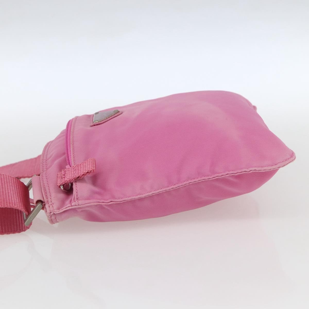 Prada Front Pocket Messenger Tessuto Pink Nylon Shoulder Bag Bag (Pre-Owned)