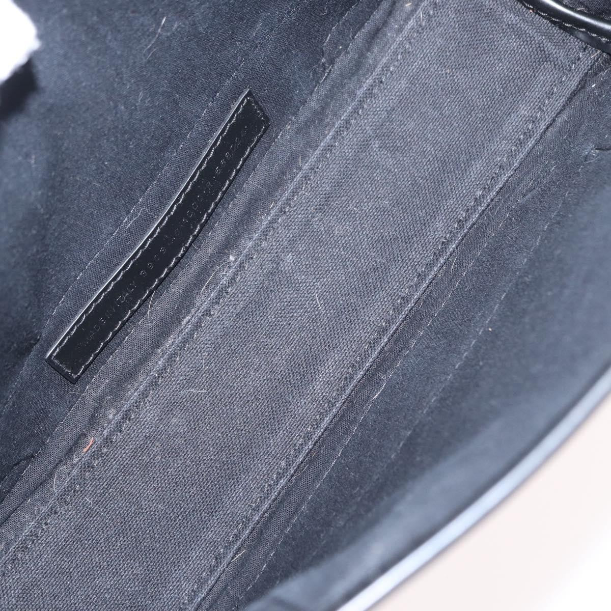 Balenciaga Navy Cabas Canvas With Leather Black Canvas Tote Bag Bag (Pre-Owned)