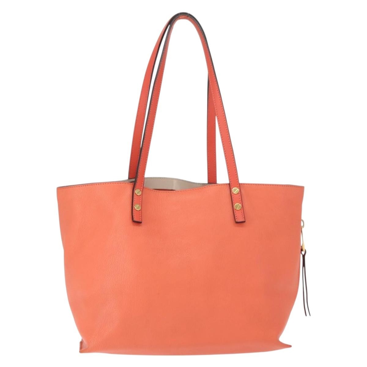 Chloe Dilan Tote Leather Pink Leather Tote Bag Bag (Pre-Owned)