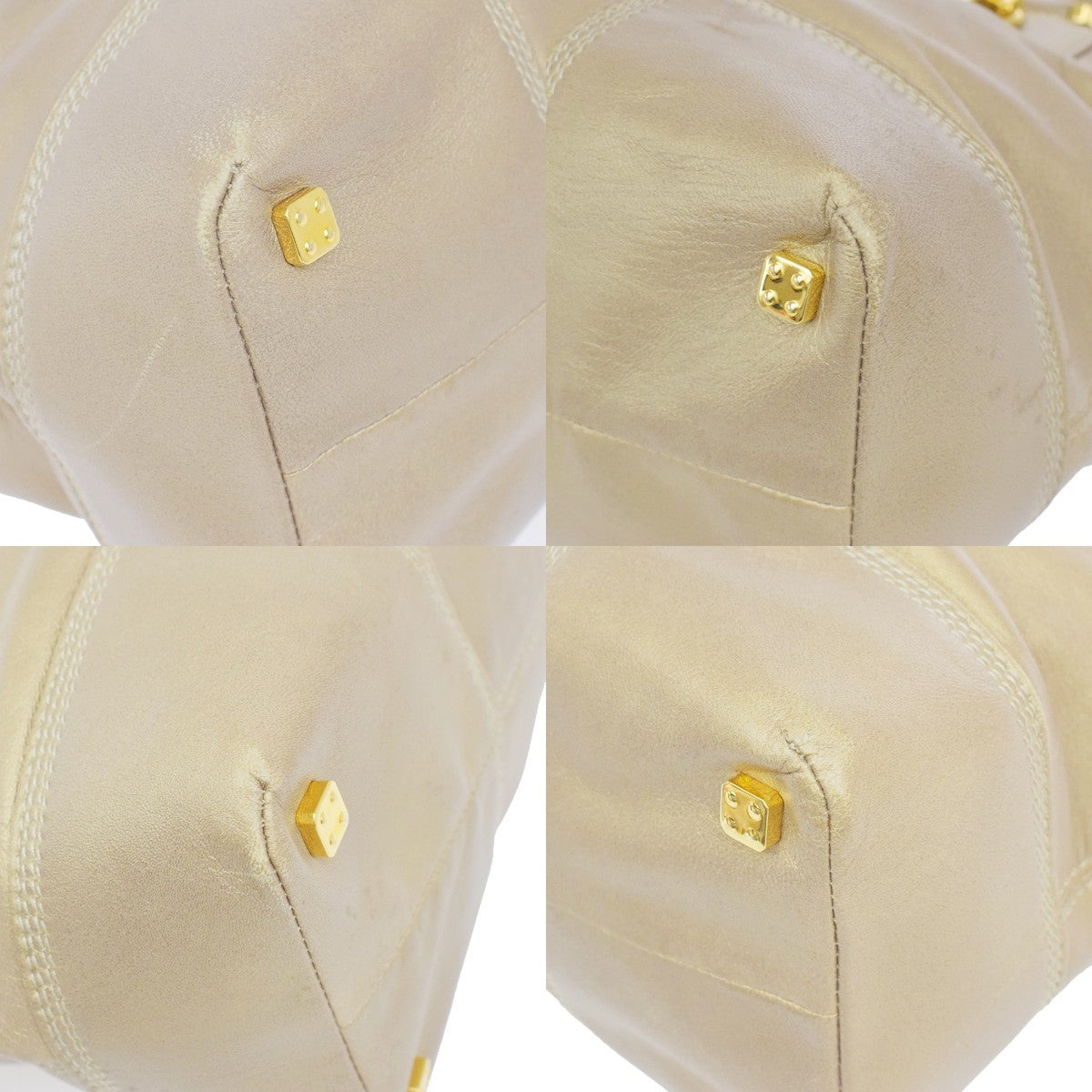 Loewe Anagram Leather Gold Leather Tote Bag Bag (Pre-Owned)