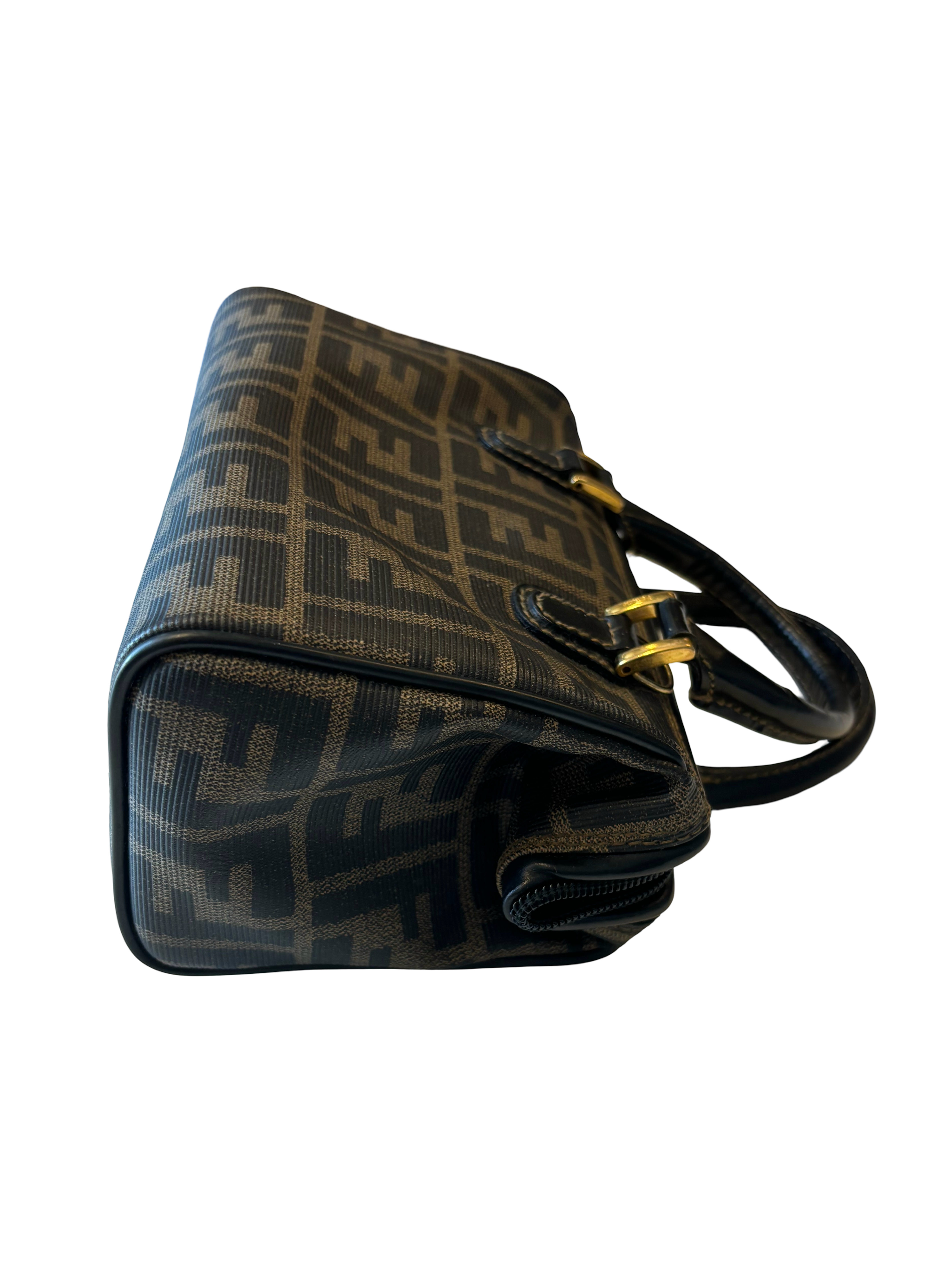Fendi Zucca Canvas Brown Canvas Handbag (Pre-Owned)
