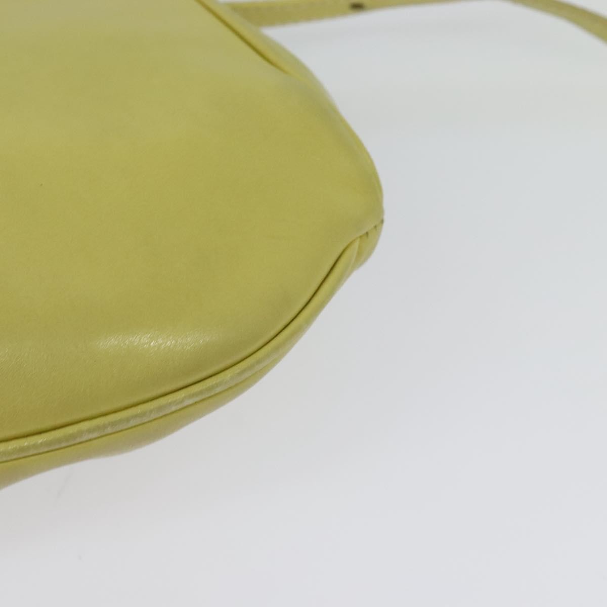Celine Vintage Leather Yellow Leather Shoulder Bag Bag (Pre-Owned)