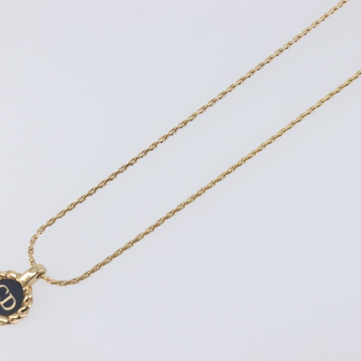 Christian Dior Cd Pendant Metal Gold Metal Necklace Jewelry (Pre-Owned)