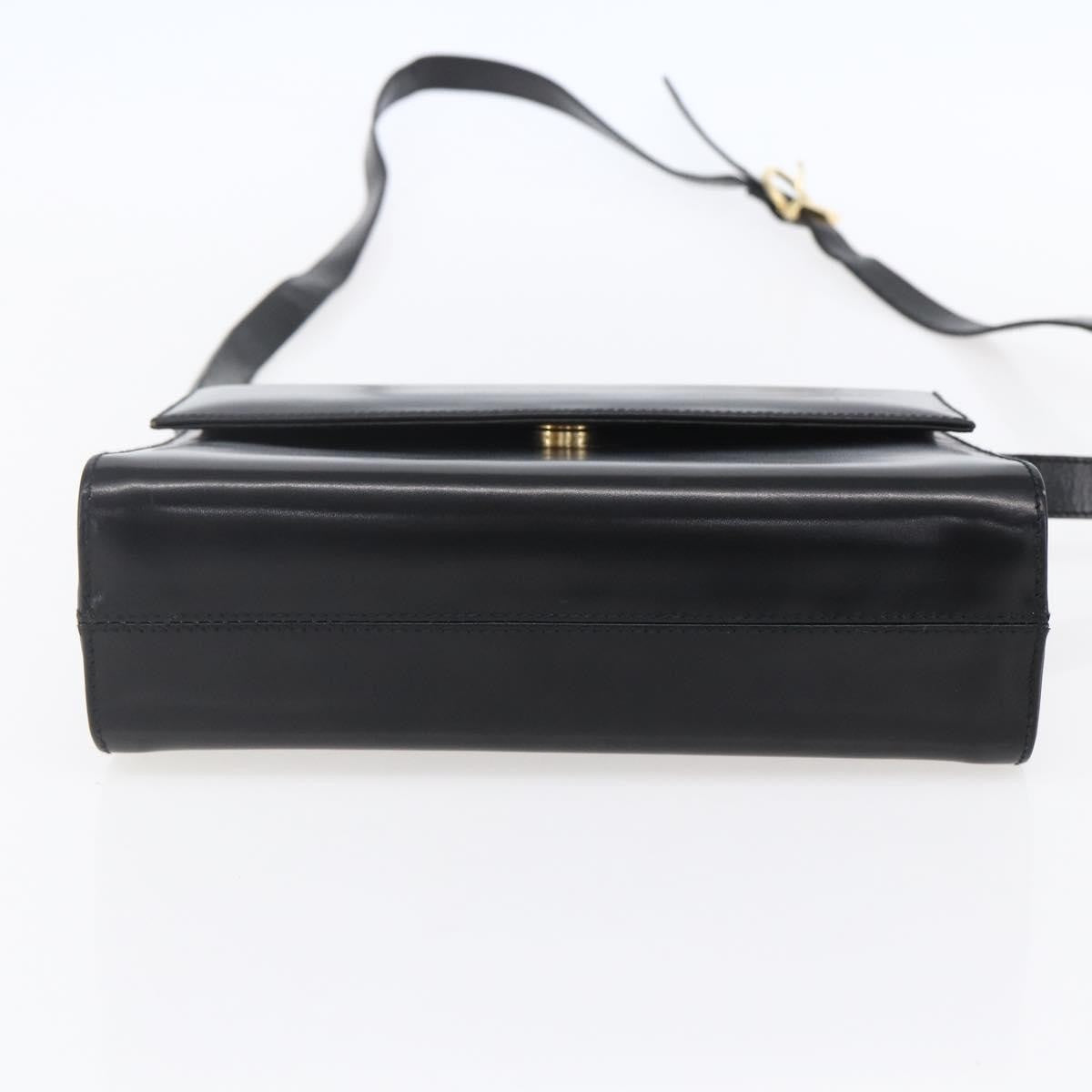 Salvatore Ferragamo Vala Leather Black Leather Shoulder Bag Bag (Pre-Owned)
