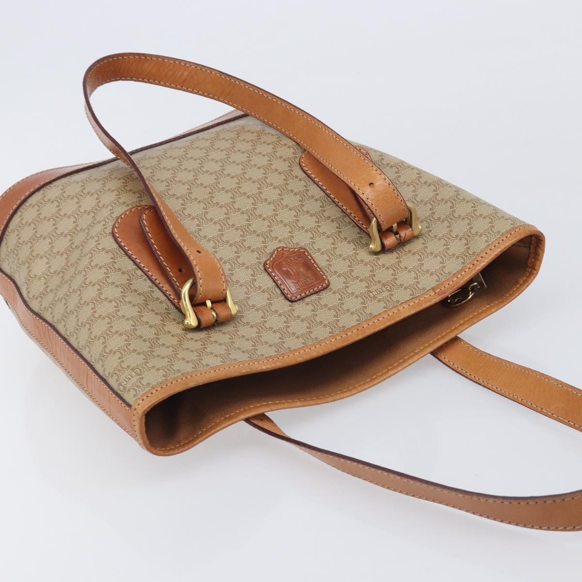 Celine Macadam Canvas And Leather Beige Canvas Tote Bag Bag (Pre-Owned)