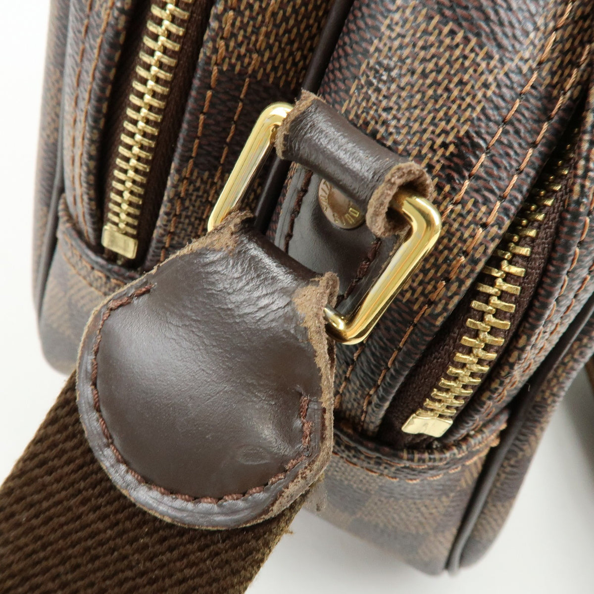 Louis Vuitton Reporter Damier Brown Canvas Shoulder Bag Bag (Pre-Owned)