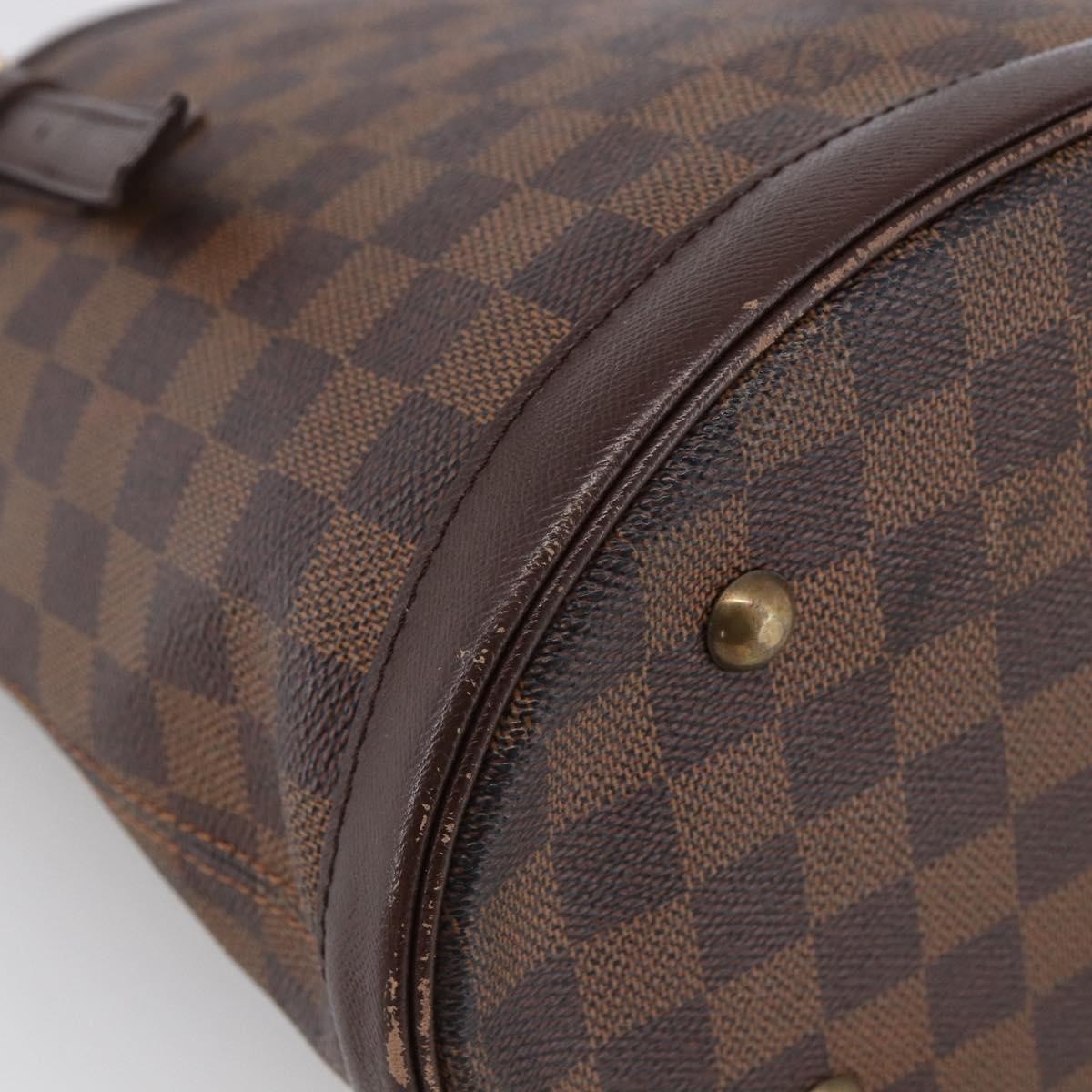 Louis Vuitton Marais Bucket Damier Ebene Brown Canvas Shoulder Bag Bag (Pre-Owned)