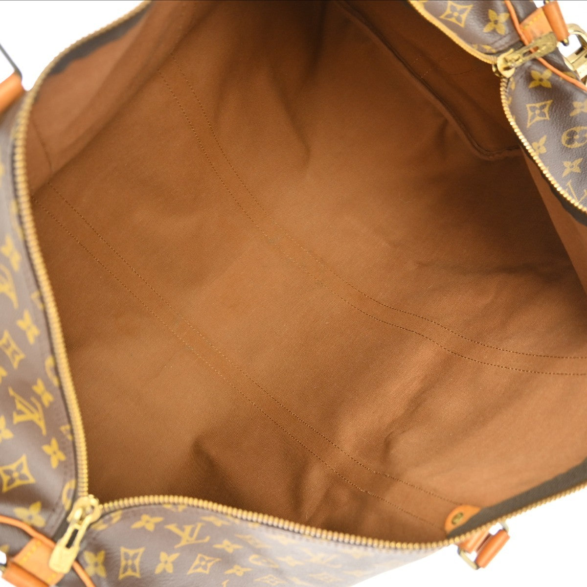 Louis Vuitton Keepall Bandouliere Monogram Canvas Brown Canvas Travel Bag Bag (Pre-Owned)