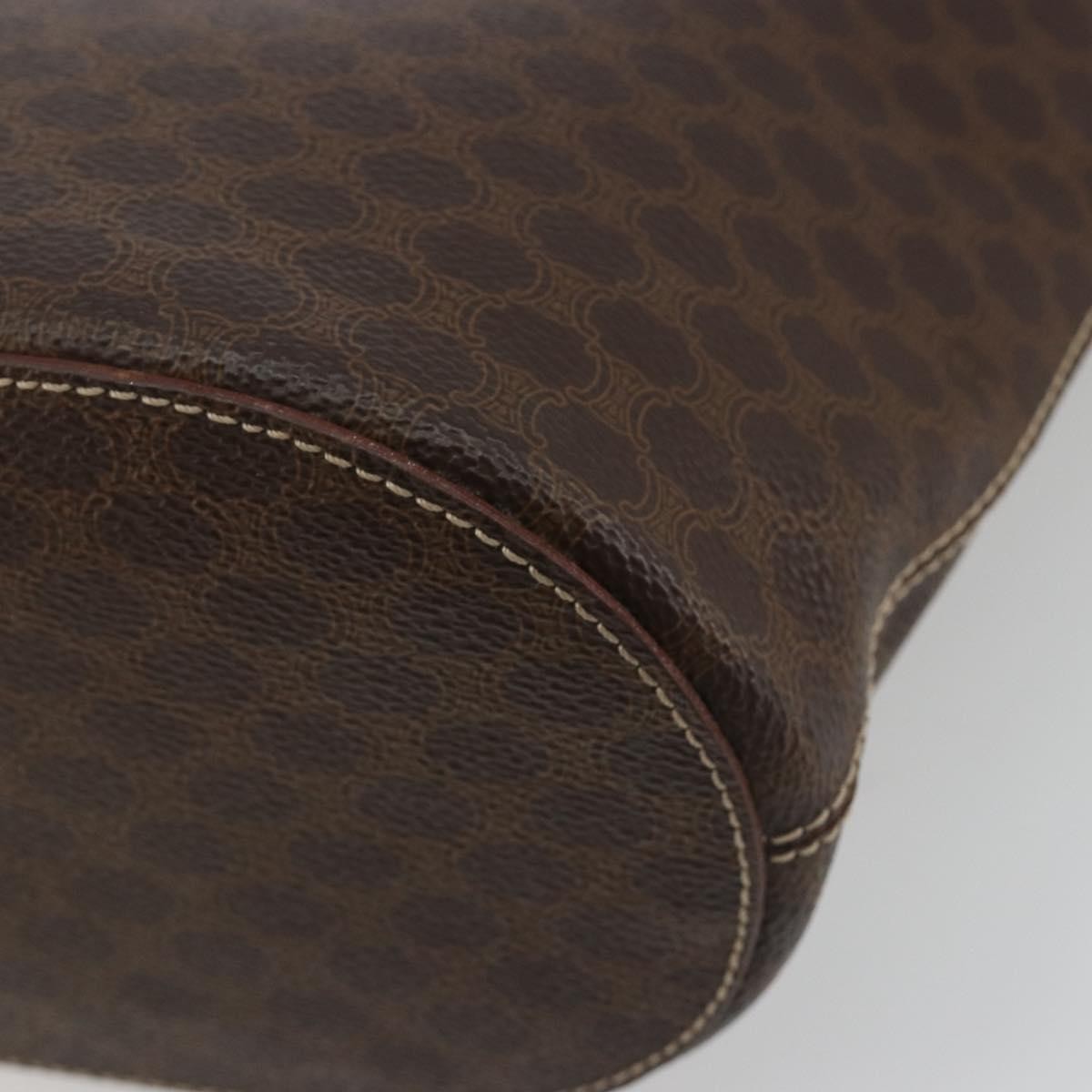 Celine Vintage Macadam Canvas Brown Canvas Tote Bag Bag (Pre-Owned)