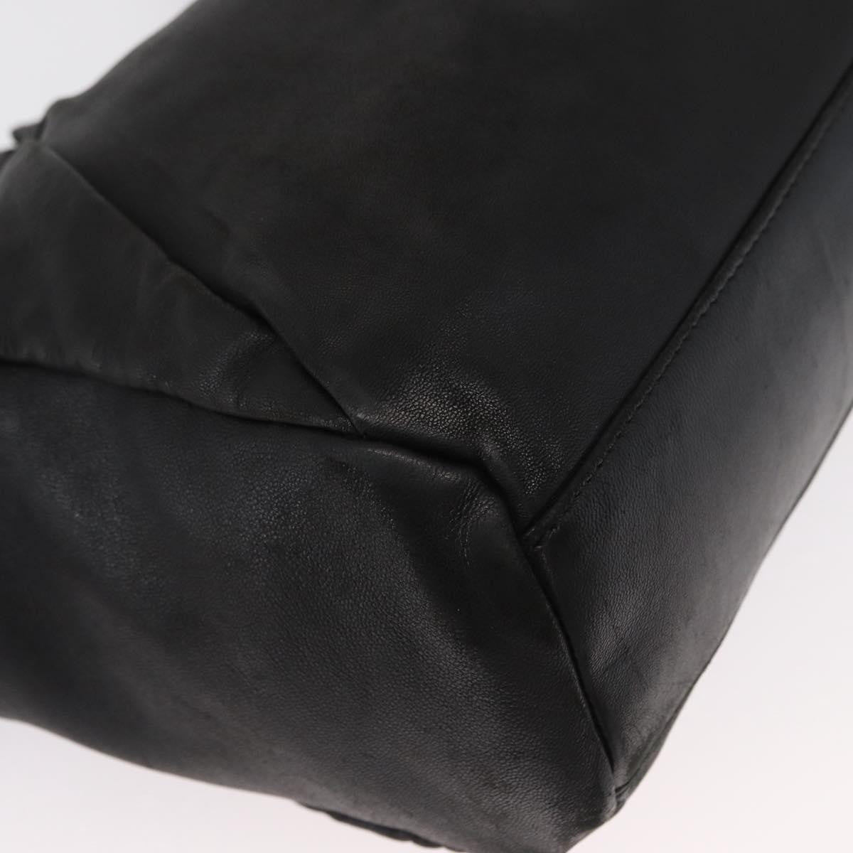 Salvatore Ferragamo Vintage Leather Black Leather Tote Bag Bag (Pre-Owned)