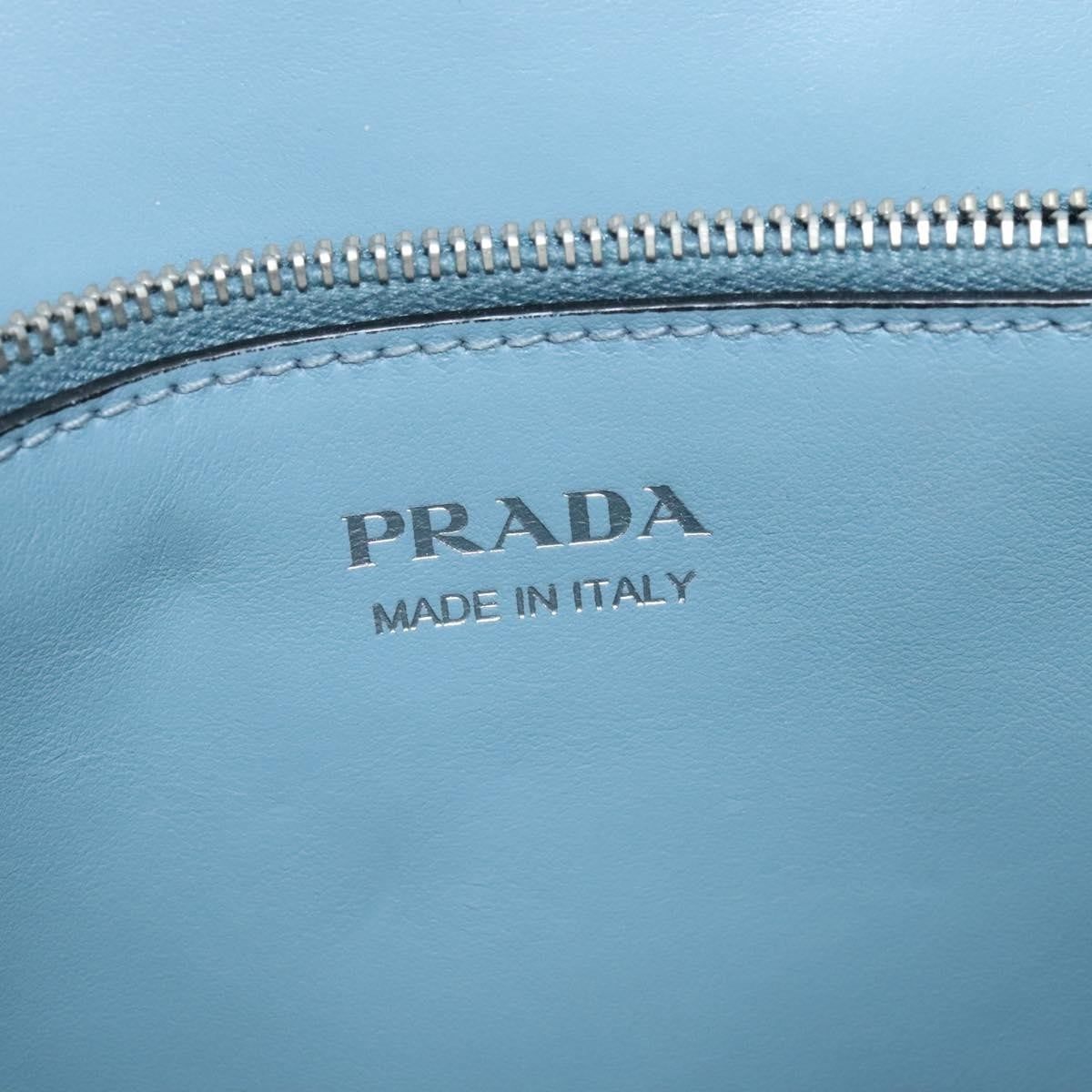 Prada Elektra Studded Leather Blue Leather Shoulder Bag Bag (Pre-Owned)