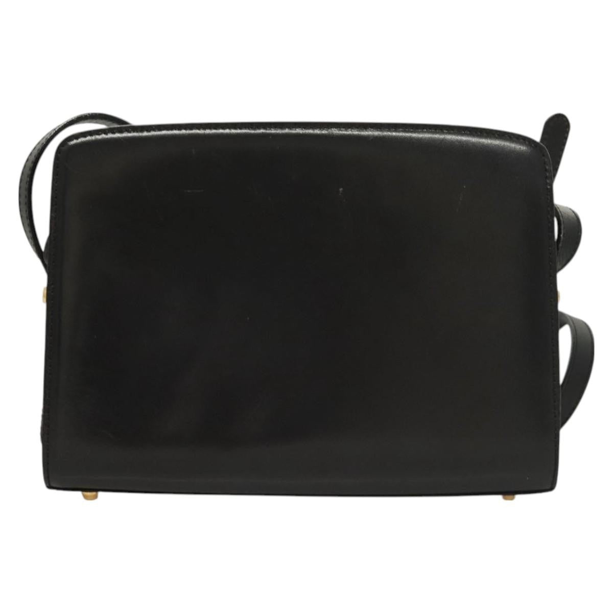 Bally Vintage Leather Black Leather Shoulder Bag Bag (Pre-Owned)