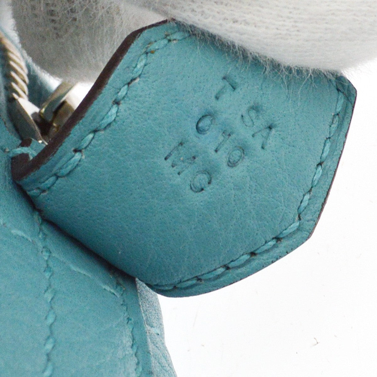 Hermes Bolide Clemence Blue Leather Handbag (Pre-Owned)