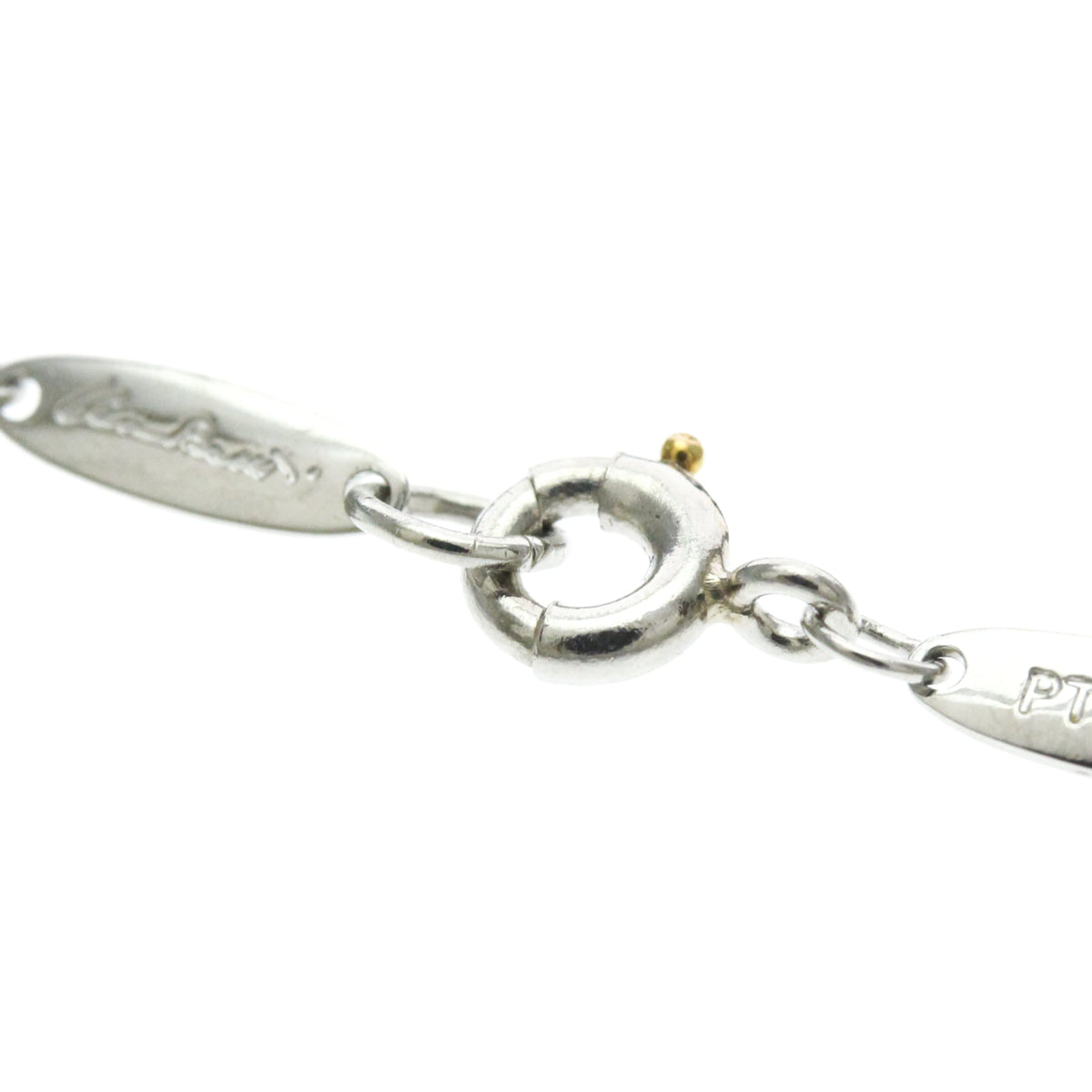 Tiffany & Co. Elsa Peretti Open Heart 5 Diamonds Pendant Platinum And Diamonds Silver Platinum Necklace Jewelry (Pre-Owned)