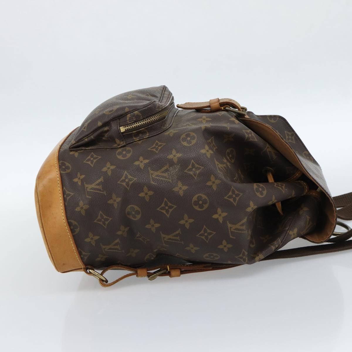 Louis Vuitton Vintage Montsouris Monogram Canvas Brown Canvas Backpack Bag (Pre-Owned)
