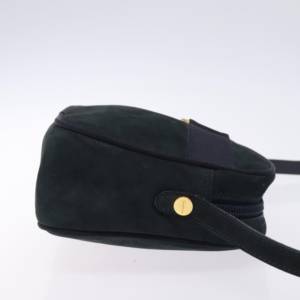 Salvatore Ferragamo Vala Suede Navy Suede Shoulder Bag Bag (Pre-Owned)