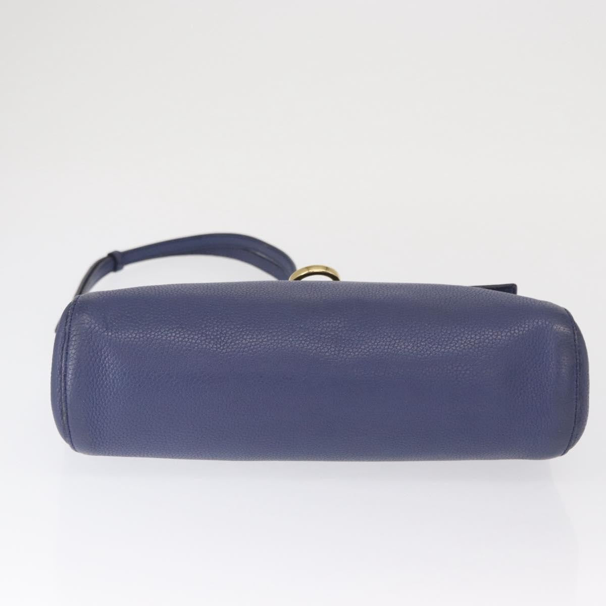Salvatore Ferragamo Abbey Leather Navy Leather Shoulder Bag Bag (Pre-Owned)