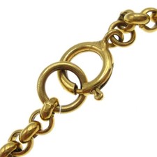 Chanel Cc Heart Pendant Metal Gold Gold_Plated Necklace Jewelry (Pre-Owned)