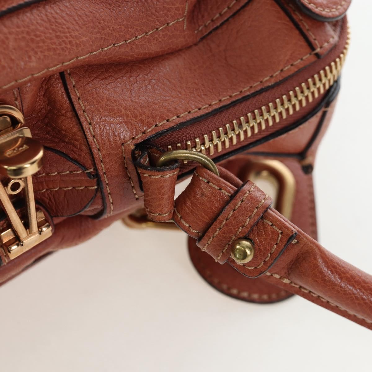 Chloe Paraty Quilted Leather Brown Leather Handbag (Pre-Owned)