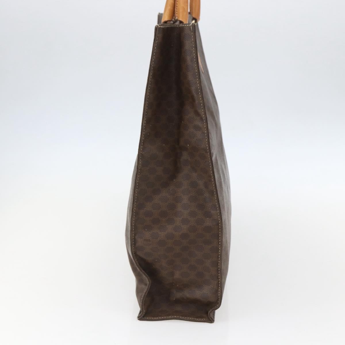 Celine Vintage Macadam Canvas Brown Canvas Tote Bag Bag (Pre-Owned)