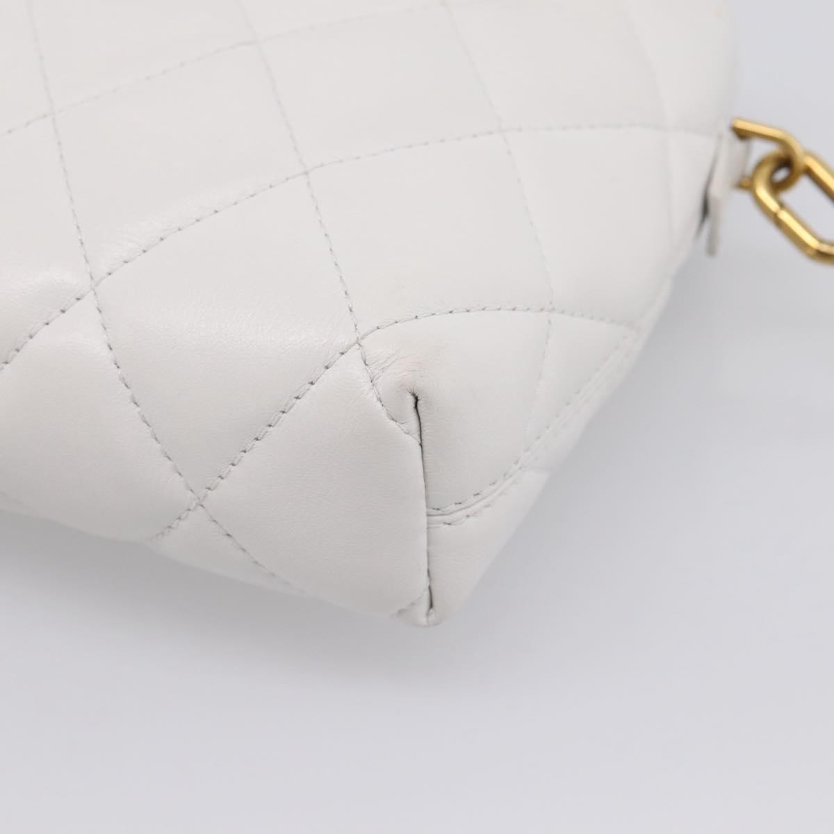 Balenciaga Touch B. Camera Quilted Leather White Leather Handbag (Pre-Owned)