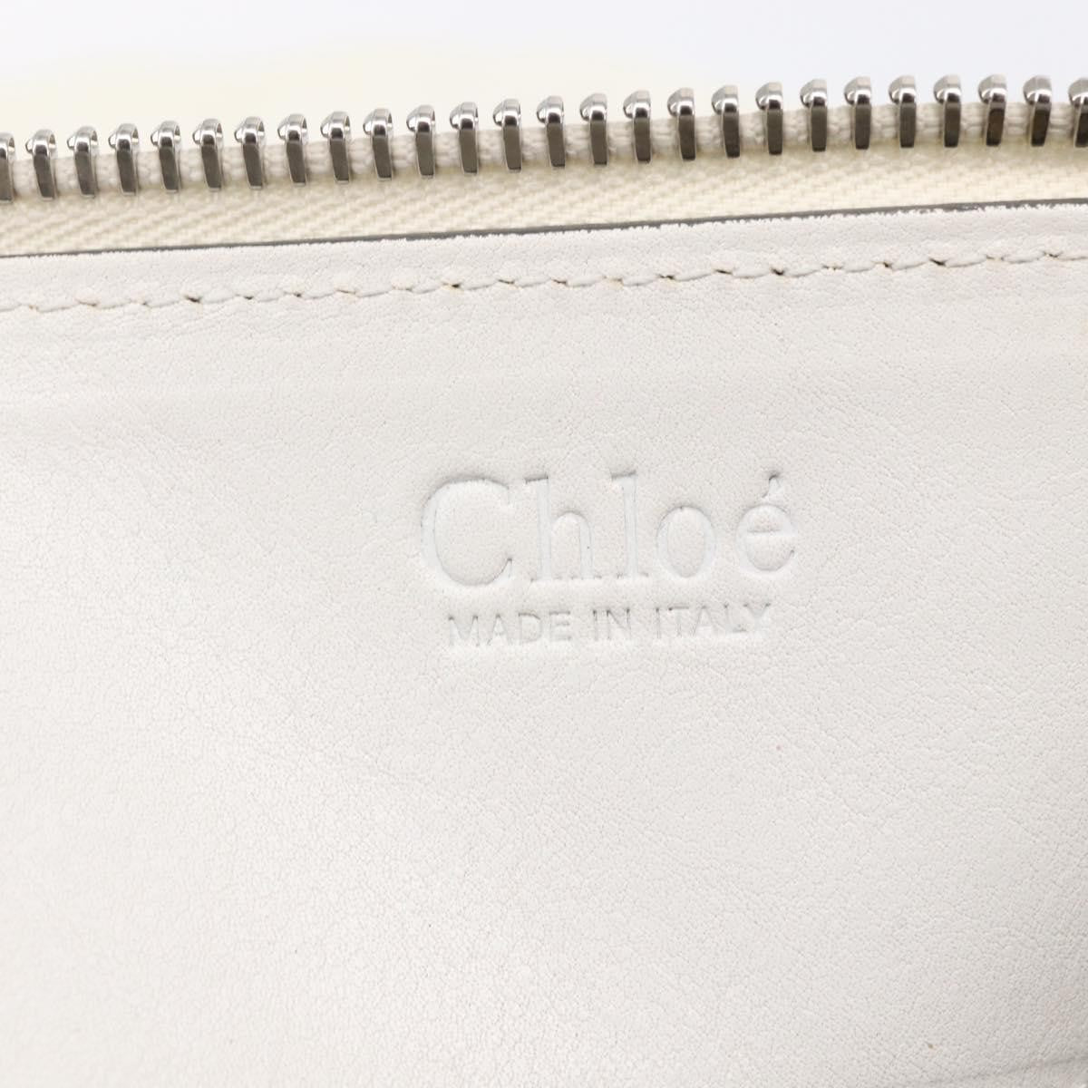 Chloe Vintage Leather White Leather Shoulder Bag Bag (Pre-Owned)