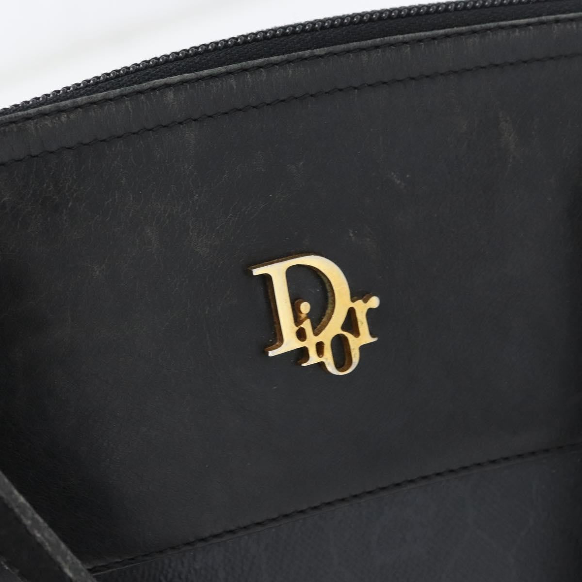 Christian Dior Vintage Honeycomb Canvas Black Pvc Shoulder Bag Bag (Pre-Owned)