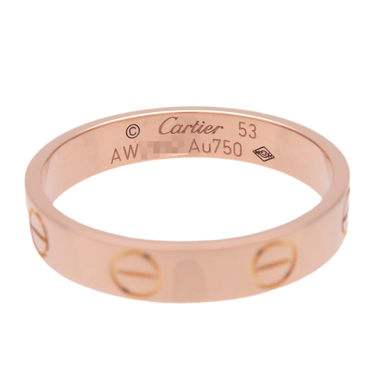 Cartier Love Band 18K Rose Gold Gold Rose_Gold Ring Jewelry (Pre-Owned)