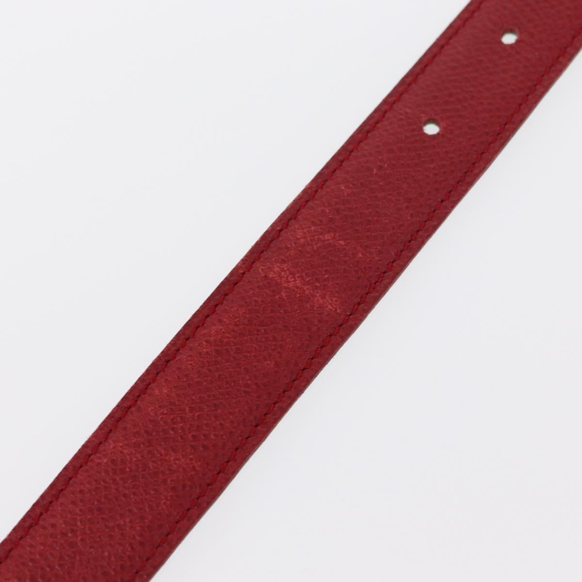 Hermes Constance Belt Leather Red Leather Belts Accessory (Pre-Owned)