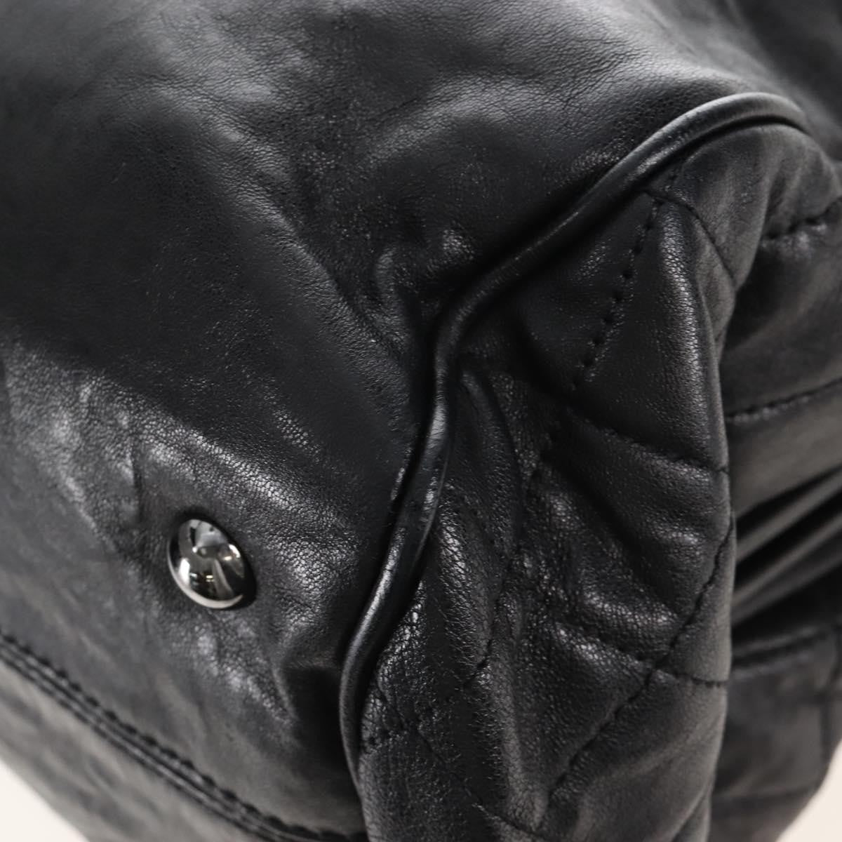 Chanel Perfect Day Leather Black Leather Tote Bag Bag (Pre-Owned)