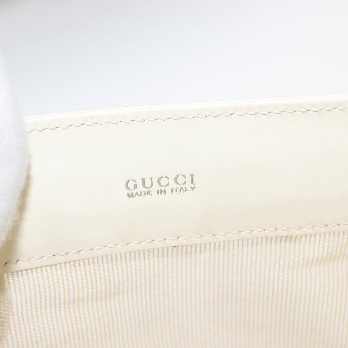 Gucci Vintage Tote Vinyl Beige Plastic Tote Bag Bag (Pre-Owned)