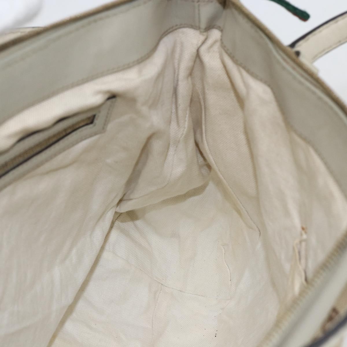 Gucci Mayfair Convertible Gg Canvas Beige Canvas Tote Bag Bag (Pre-Owned)