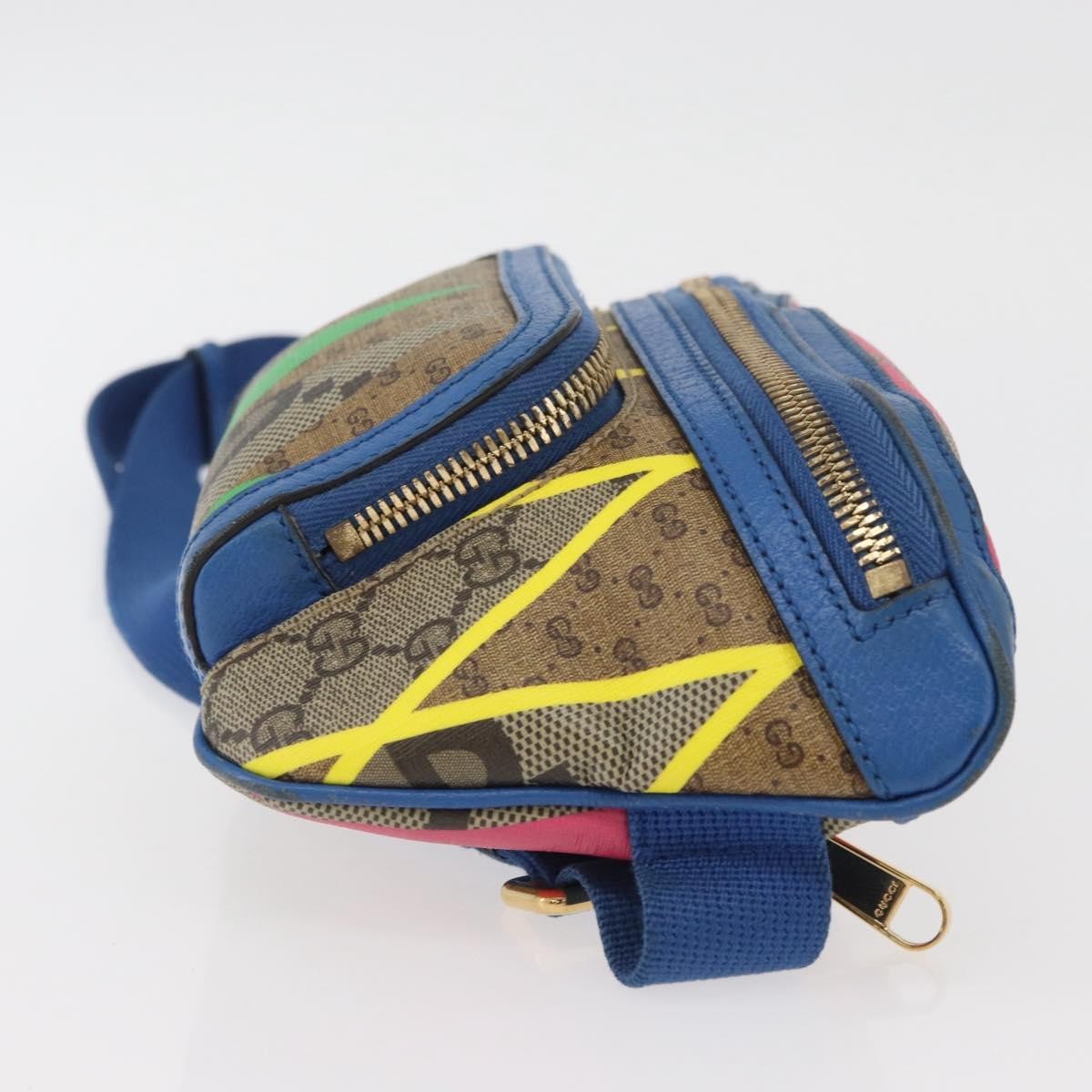 Gucci Gg Rhombus Cuir Multicolour Canvas Crossbody Bag Bag (Pre-Owned)