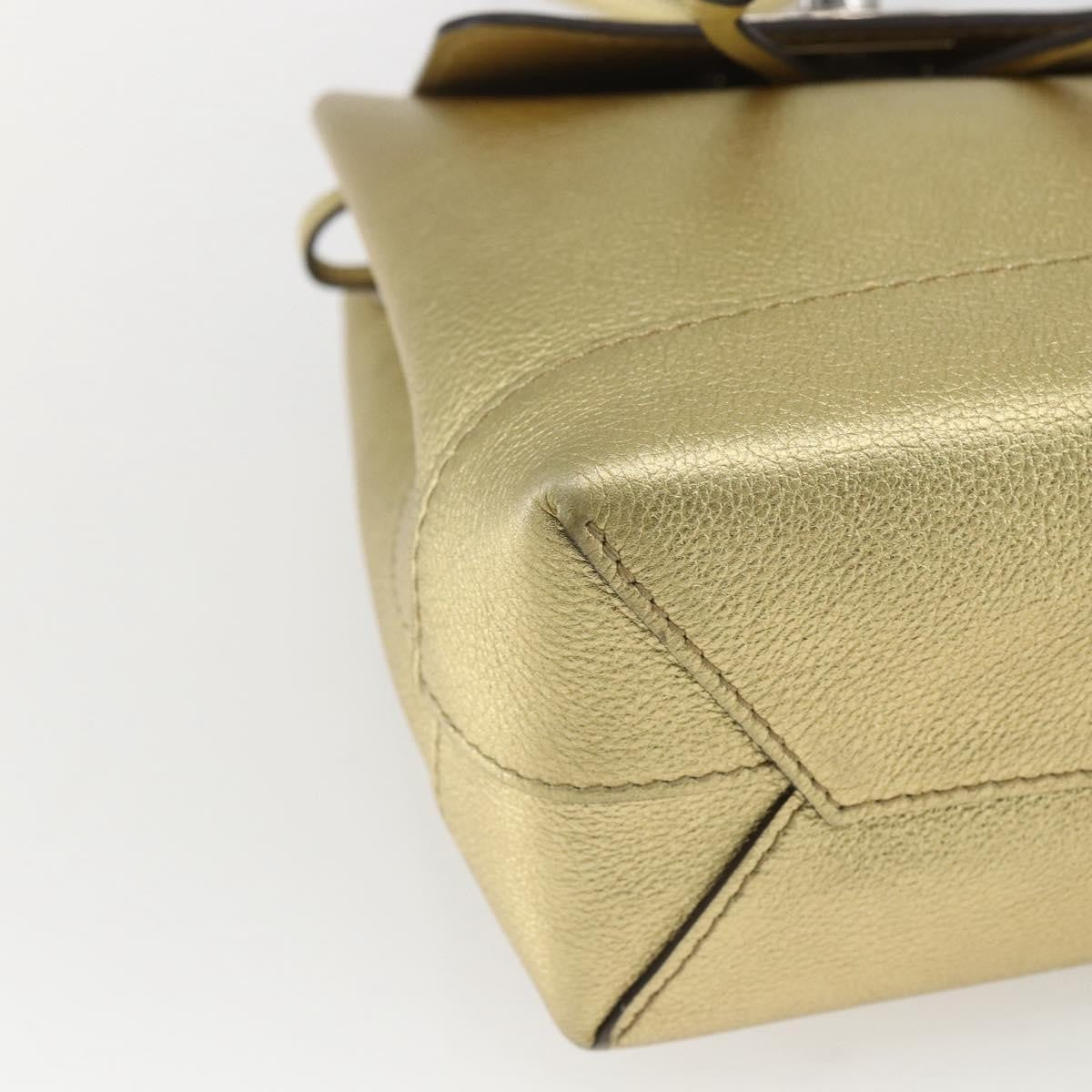 Louis Vuitton Lockme Leather Gold Leather Backpack Bag (Pre-Owned)