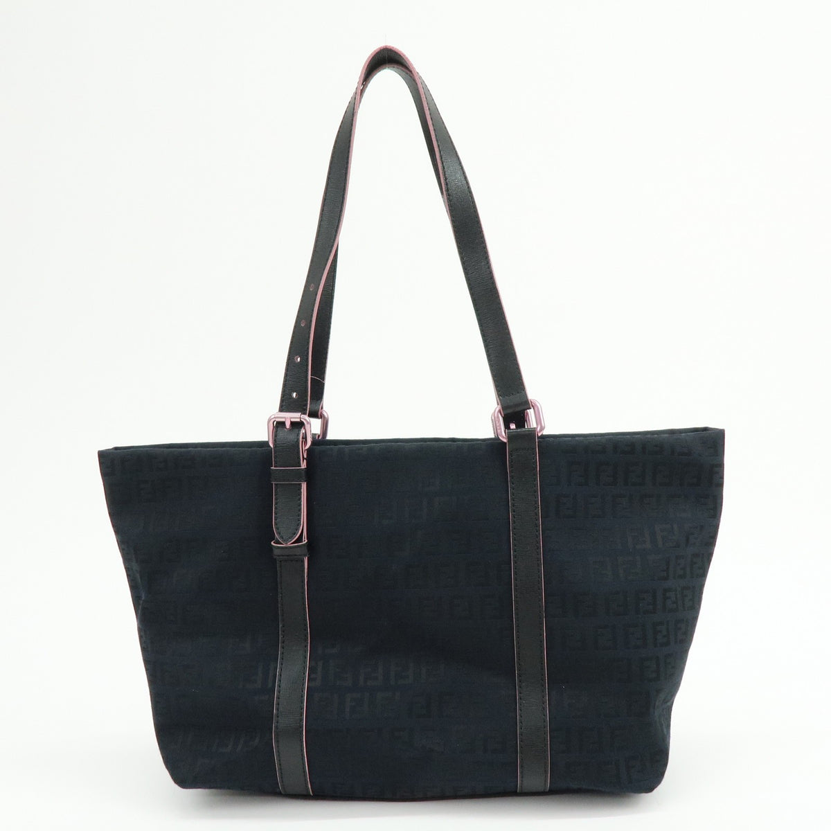 Fendi Superstar Zucchino Canvas Black Canvas Tote Bag Bag (Pre-Owned)