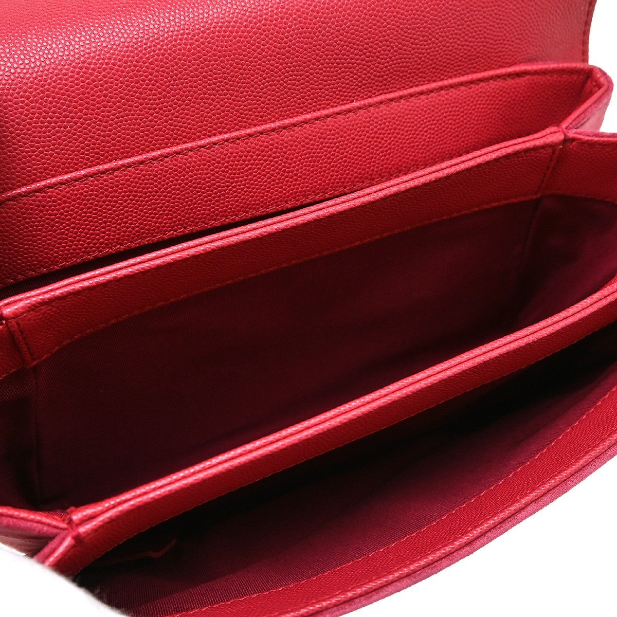 Chanel Lady Coco Flap Quilted Caviar And Suede Red Leather Shoulder Bag Bag (Pre-Owned)