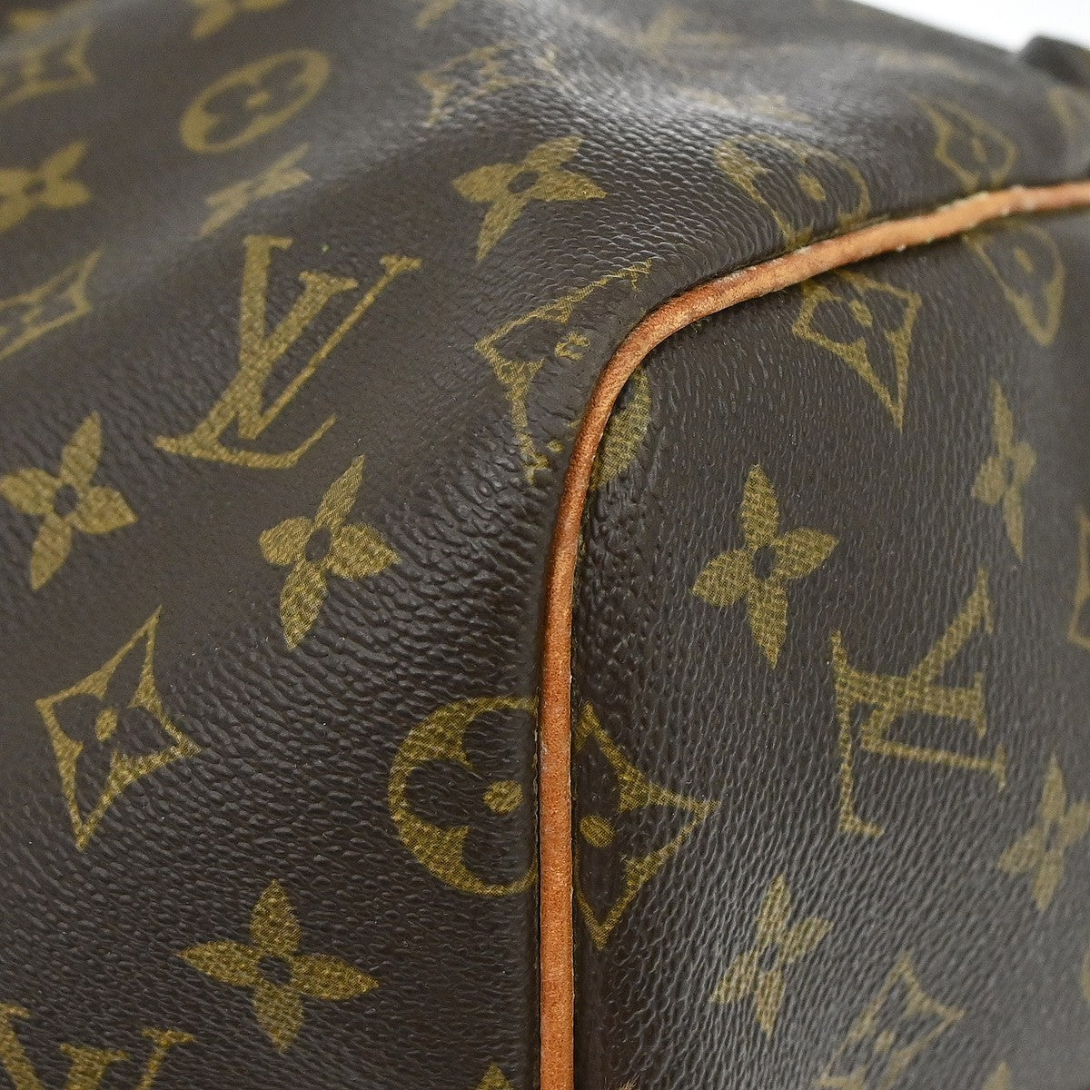 Louis Vuitton Keepall Bandoulière Monogram Brown Canvas Travel Bag Bag (Pre-Owned)