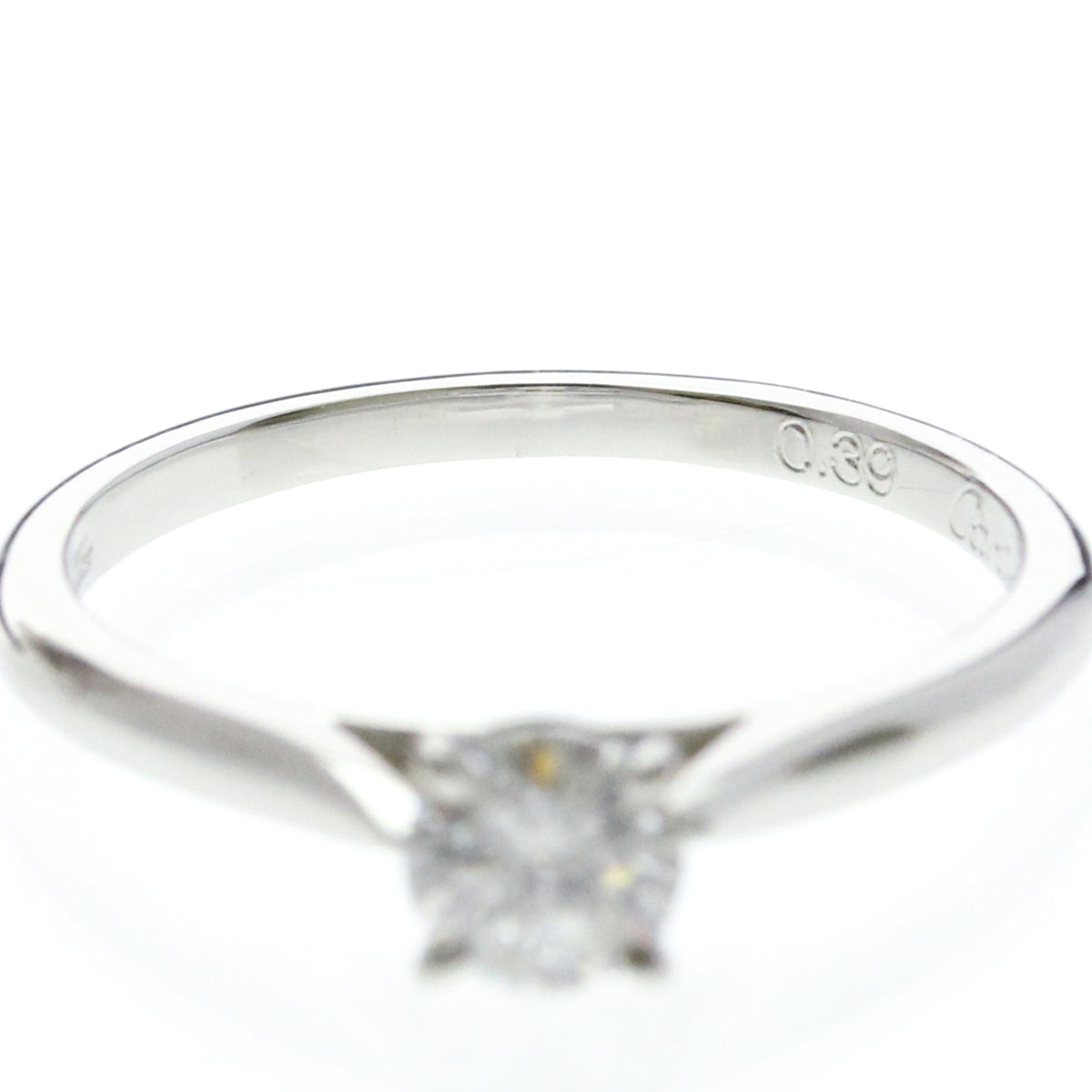Cartier Solitaire 1895 Platinum With Rbc Diamond Silver Platinum Ring Jewelry (Pre-Owned)