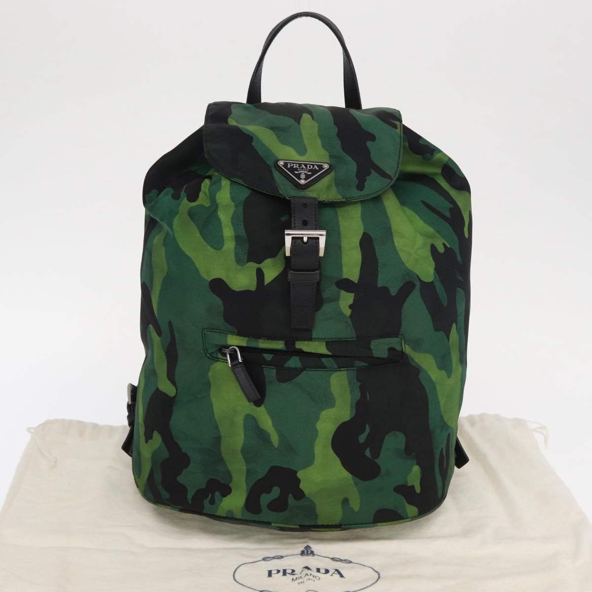 Prada Camouflage Tessuto Green Nylon Backpack Bag (Pre-Owned)